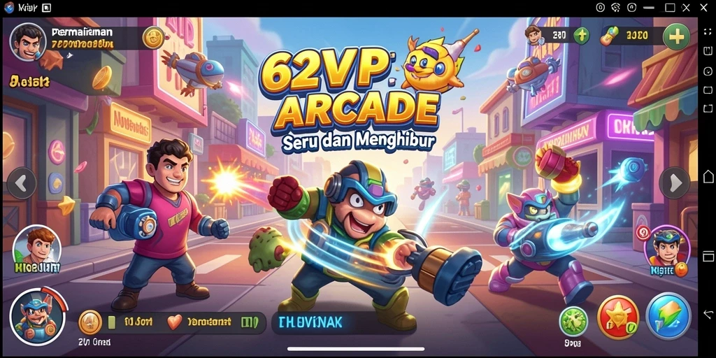 Tampilan gameplay seru dari 62VIP yang memikat