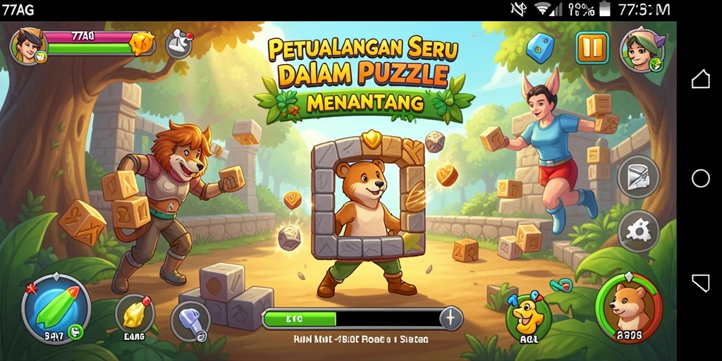 Tampilan gameplay seru dari 77AG yang menantang setiap pemikirannya.