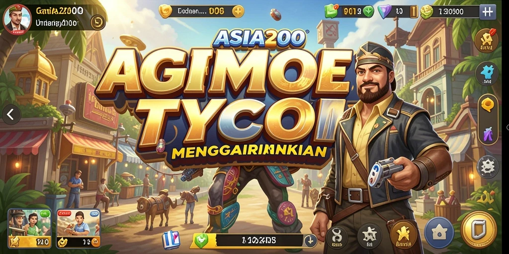 Screenshot utama ASIA200 menampilkan gameplay Tycoon yang menarik.