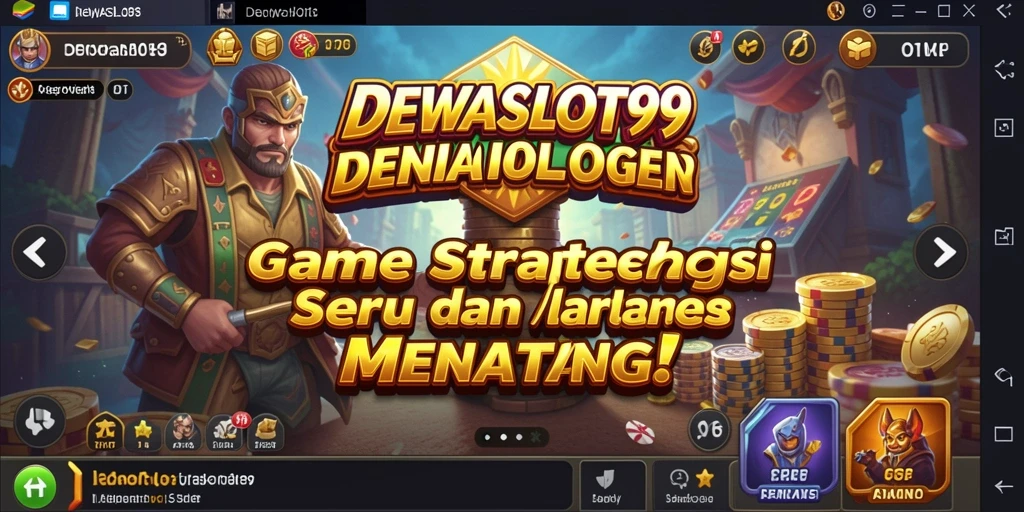 Screenshot gameplay DEWASLOT99 menampilkan pertempuran strategi yang mendebarkan.