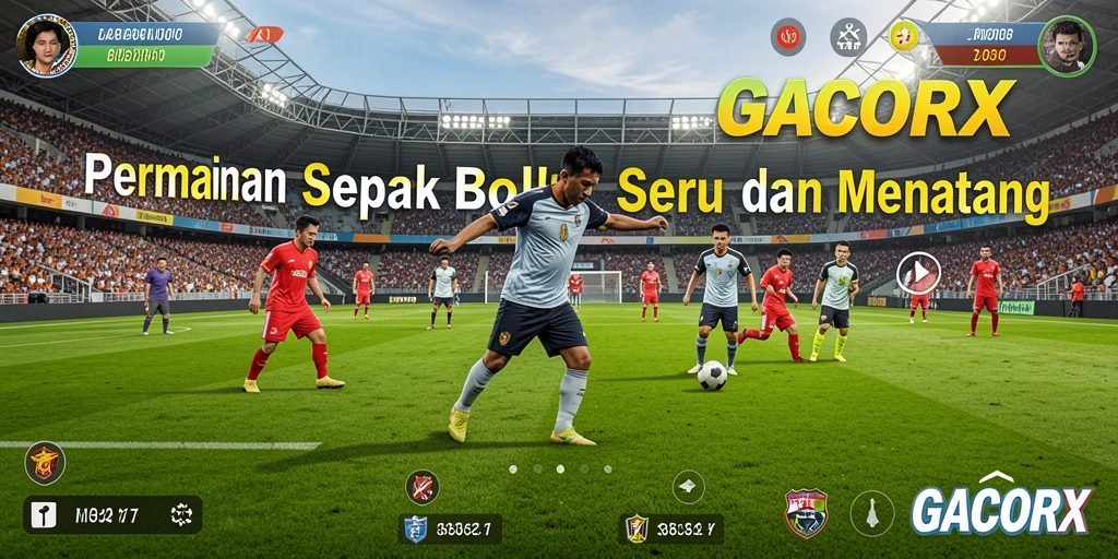 Gameplay seru sepak bola di GACORX dengan tim favorit.