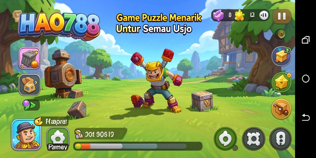 Tampilan gameplay Puzzle HAO788 yang penuh tantangan