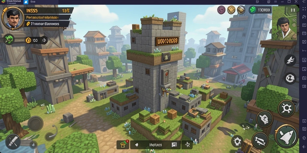 Tampilan gameplay Tower Defense yang mendebarkan dari INS55.