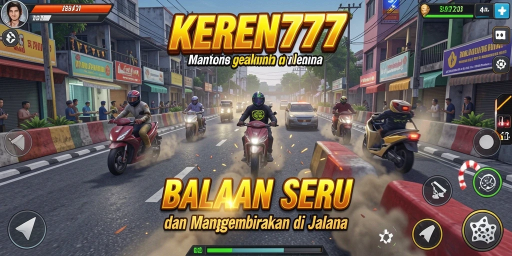 Gameplay balapan seru dengan mobil kustom yang memukau.