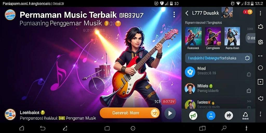 Tampilan gameplay L777 yang menakjubkan dan interaktif saat bermain musik.