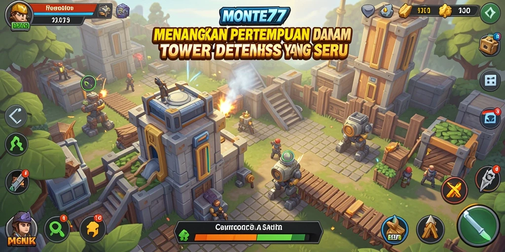 Tangkapan layar gameplay <strong>MONTE77</strong> menampilkan aksi pertahanan yang mendebarkan.