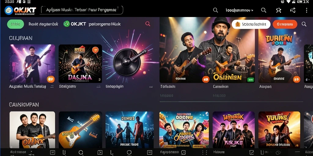 Tampilan gameplay OKJKT dengan pengalaman musik interaktif.