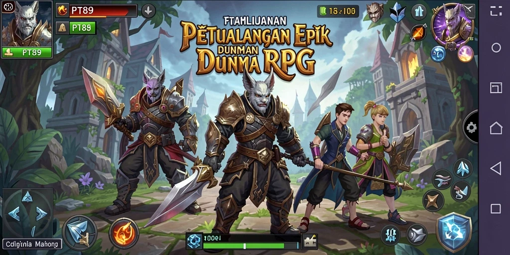 Screenshot PT89 menampilkan aksi pertarungan seru dalam dunia RPG yang menakjubkan.