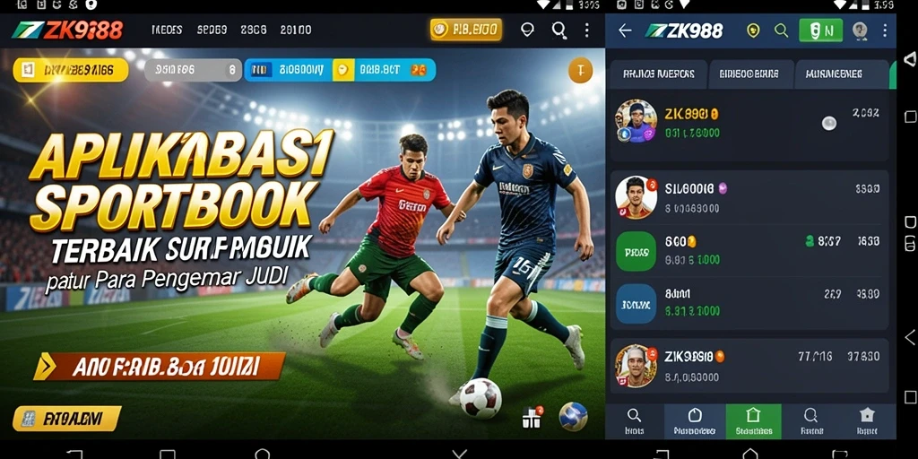 Tampilan antarmuka menarik dari ZK988 saat bermain sportsbook.