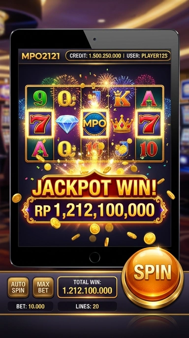 Screenshot tampilan utama aplikasi mpo2121.
